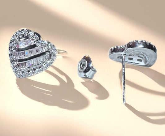 Heart Stud Earrings - DiiorMii