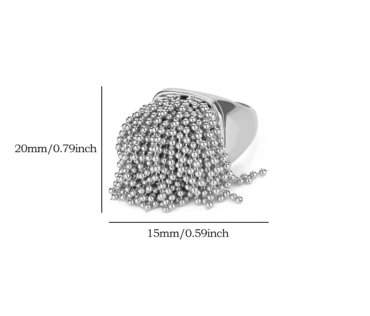 Beaded Tassel Ring - DiiorMii