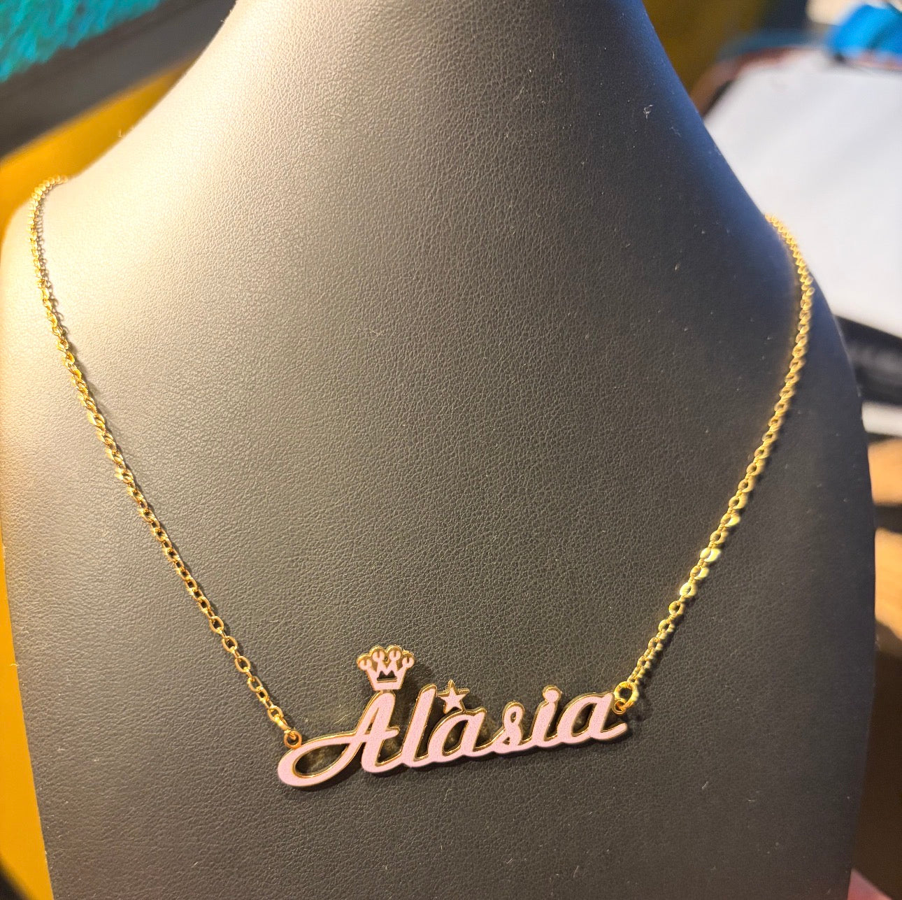 Custom Color Nameplate Necklace - DiiorMii
