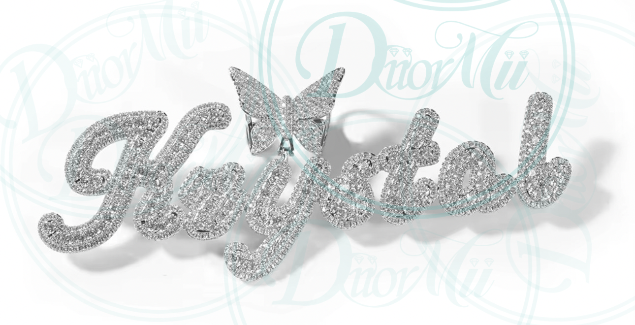 Cursive Butterfly Necklace - DiiorMii