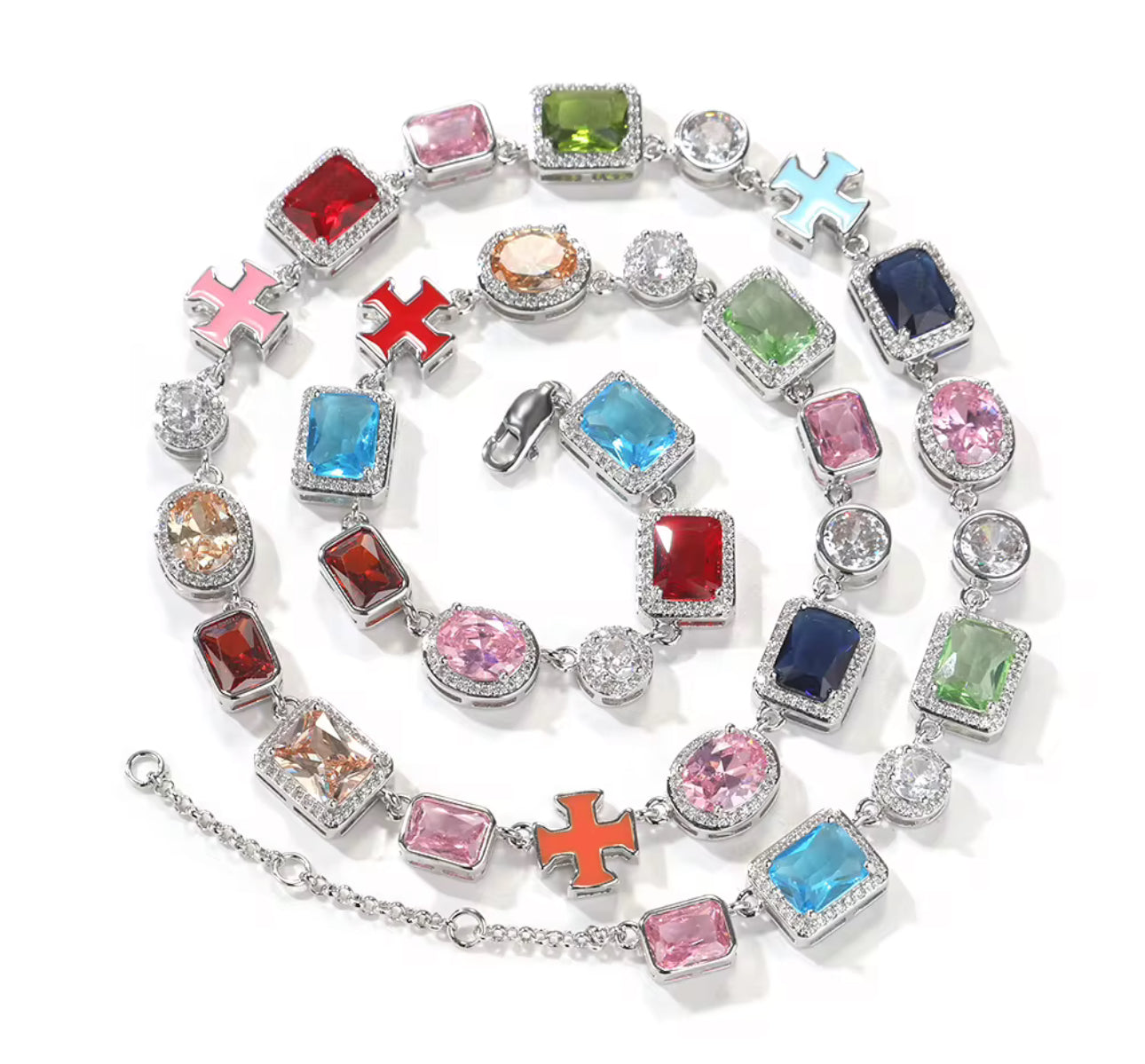 MultiColor GemStone Chain
