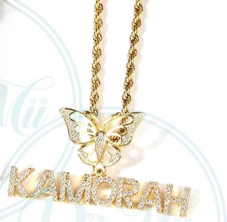 Butterfly Print Necklace - DiiorMii