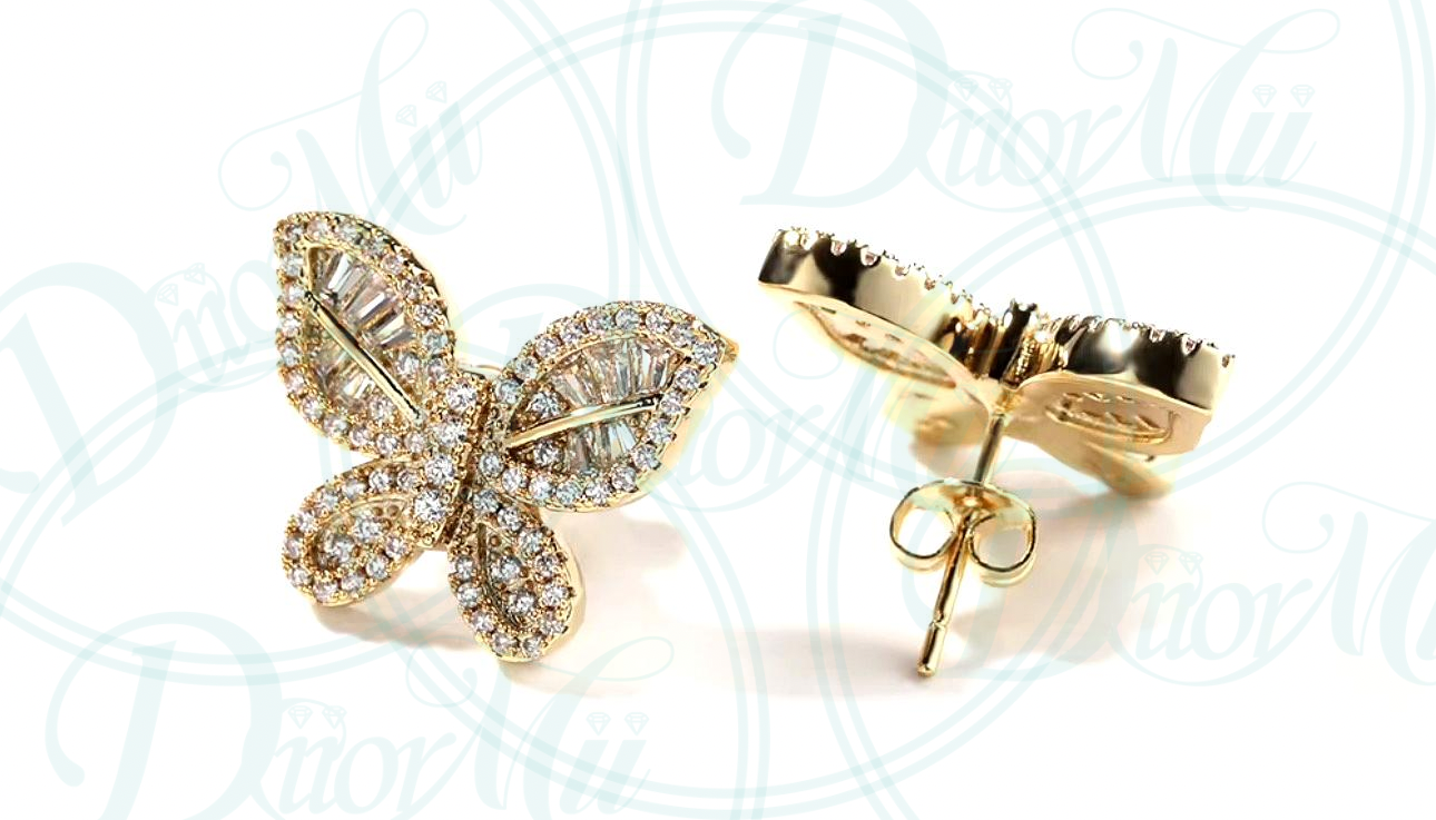 Butterfly Stud Earrings - DiiorMii