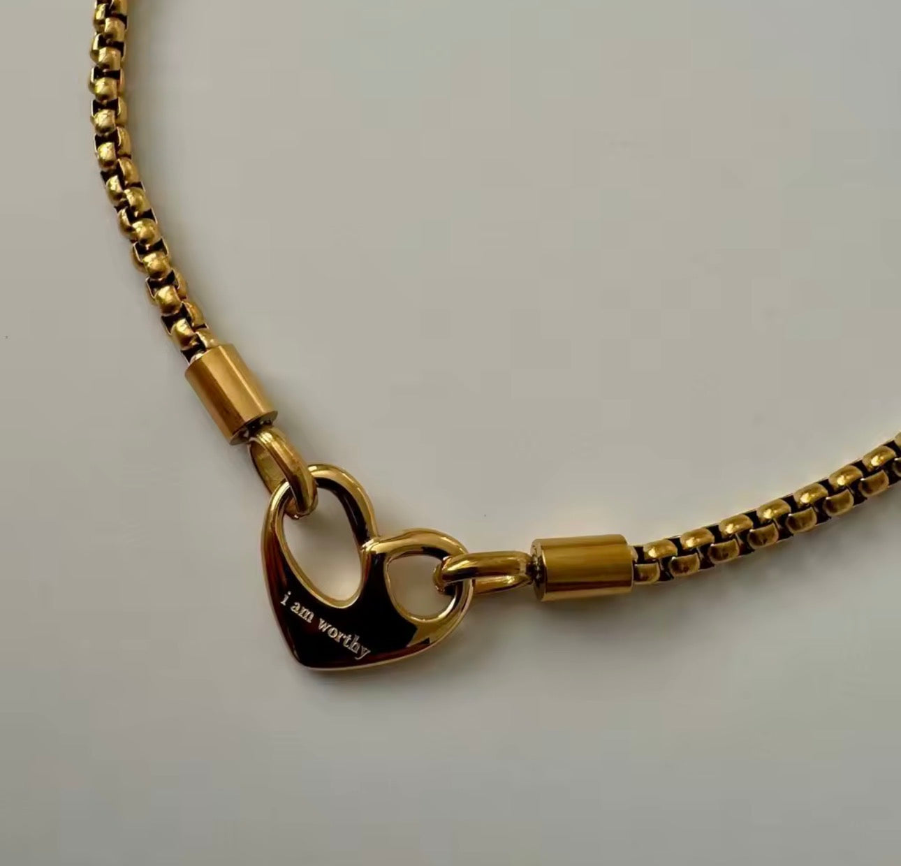 "i am worthy" Gold Tone Necklace - DiiorMii