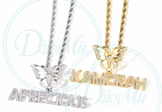 Butterfly Print Necklace - DiiorMii